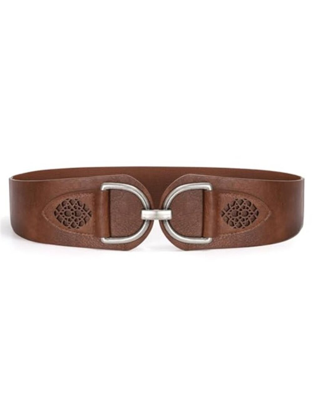 Vintage Women Stretchy Wide Belt Chunky Buckle Elastic Wide Waist Belt for women